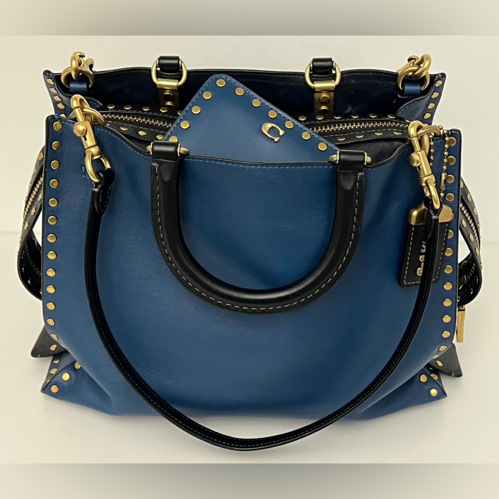 Coach Rogue 30 In Rivets & Wallet Set. Jennifer Lopez Collectors Special Edition - Picture 2 of 14